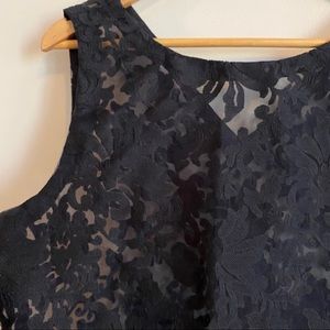 Banana Republic Sheer Lace Sleeveless Crop Top